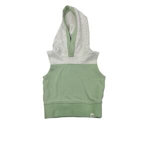 Little Road Co. Green Sleeveless Hooded Sweatshirt